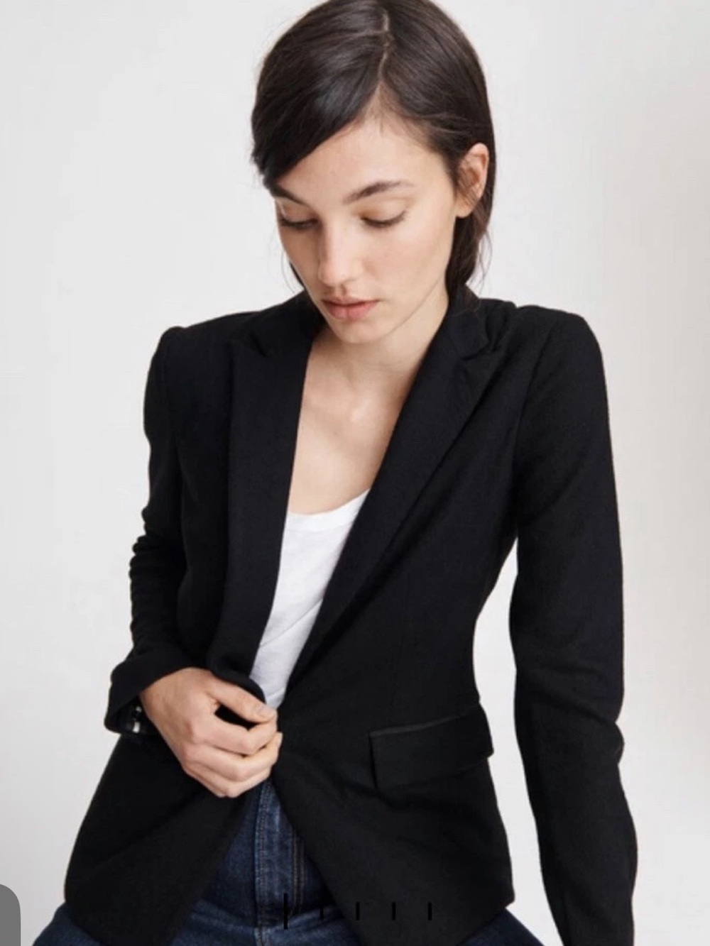 Rag & Bone	Lexington Blazer 100% Wool Black Tailored Blazer Womens Size 2